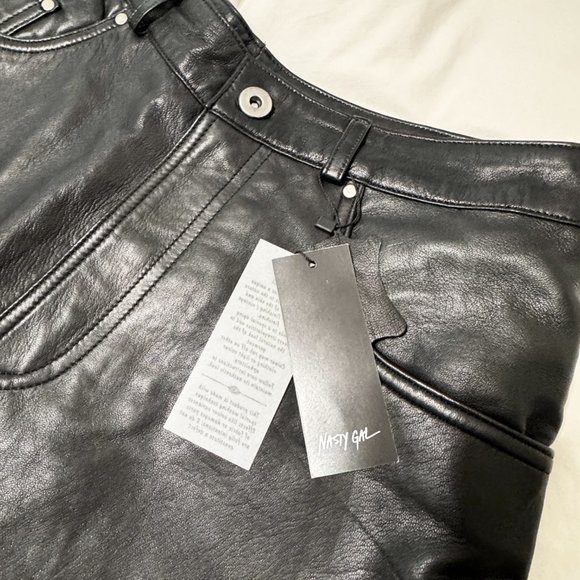 Nasty Gal Real Leather Pants - Picture 4 of 7
